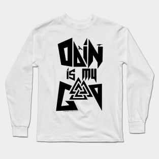 Odin is my god Black Logo Long Sleeve T-Shirt